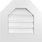 Ekena Millwork Octagonal Top Surface Mount PVC Gable Vent: Functional, w/ 3-1/2"W x 1"P Standard Frame, 18"W x 18"H GVPOT18X1801SF - alternate 1